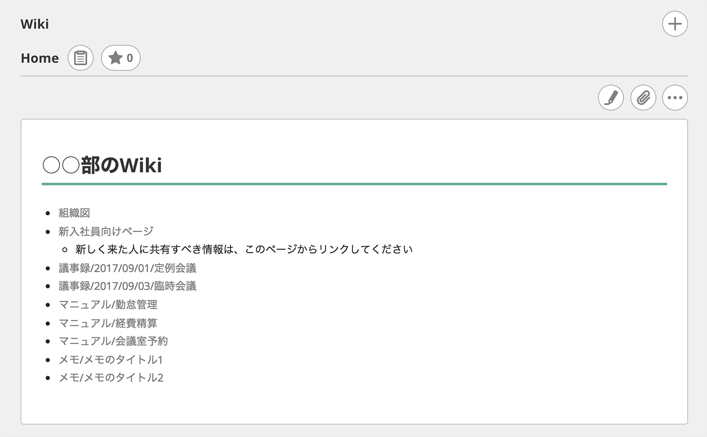組織全員が参加する Wiki のテンプレート